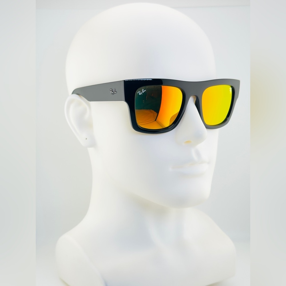 Ray-Ban Scuderia Ferrari Sunglasses RB2217M Black Frame Yellow-Orange Lenses - Picture 2 of 14